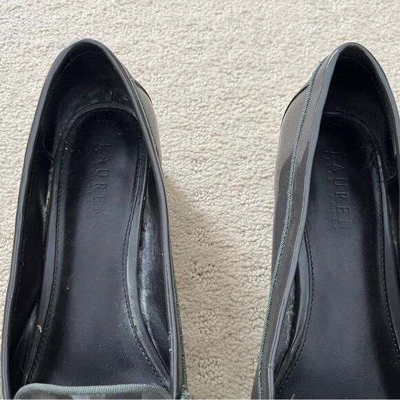 Lauren Ralph Lauren Gray Patent Leather Loafers - Picture 4 of 11